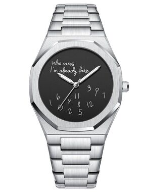 Stainless Steel Royal Oak Watch - Black Dial with who cares dial